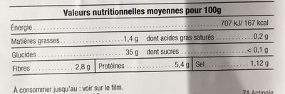 6 Galettes 100% Blé Noir - Nutrition facts - fr