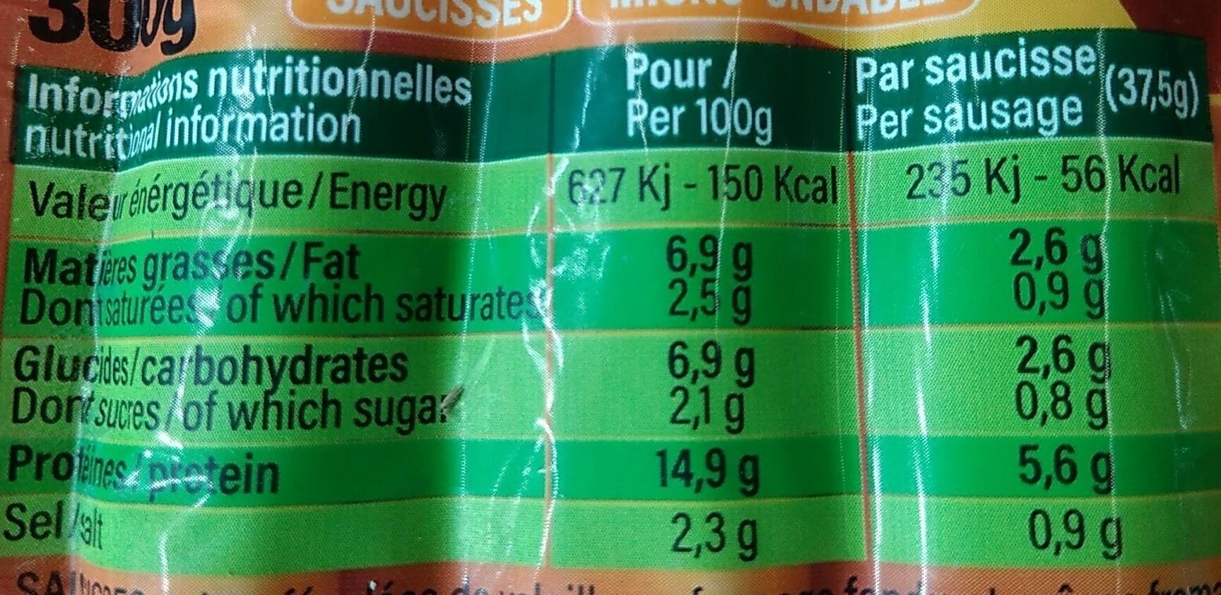 Cheesy snack's - Nutrition facts - fr
