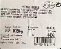 Viande hachee - Ingredients - fr