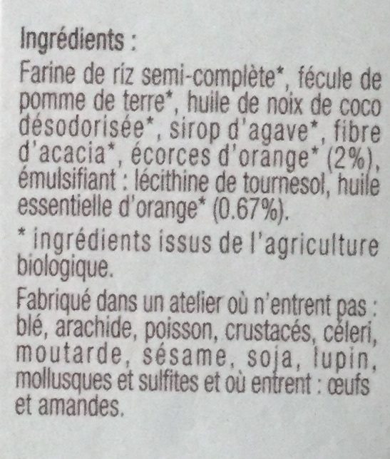 Sablés aux écorces d'orange - Ingredients - fr