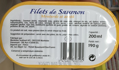 Filets de Saumon Moutarde et Aneth - 1