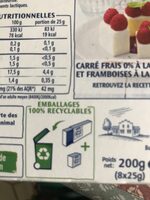 Carrée frais 0% - Recycling instructions and/or packaging information - fr
