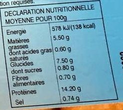 6 Portions de Colin d'Alaska Meunière Cuit 70G Prim - Nutrition facts - fr