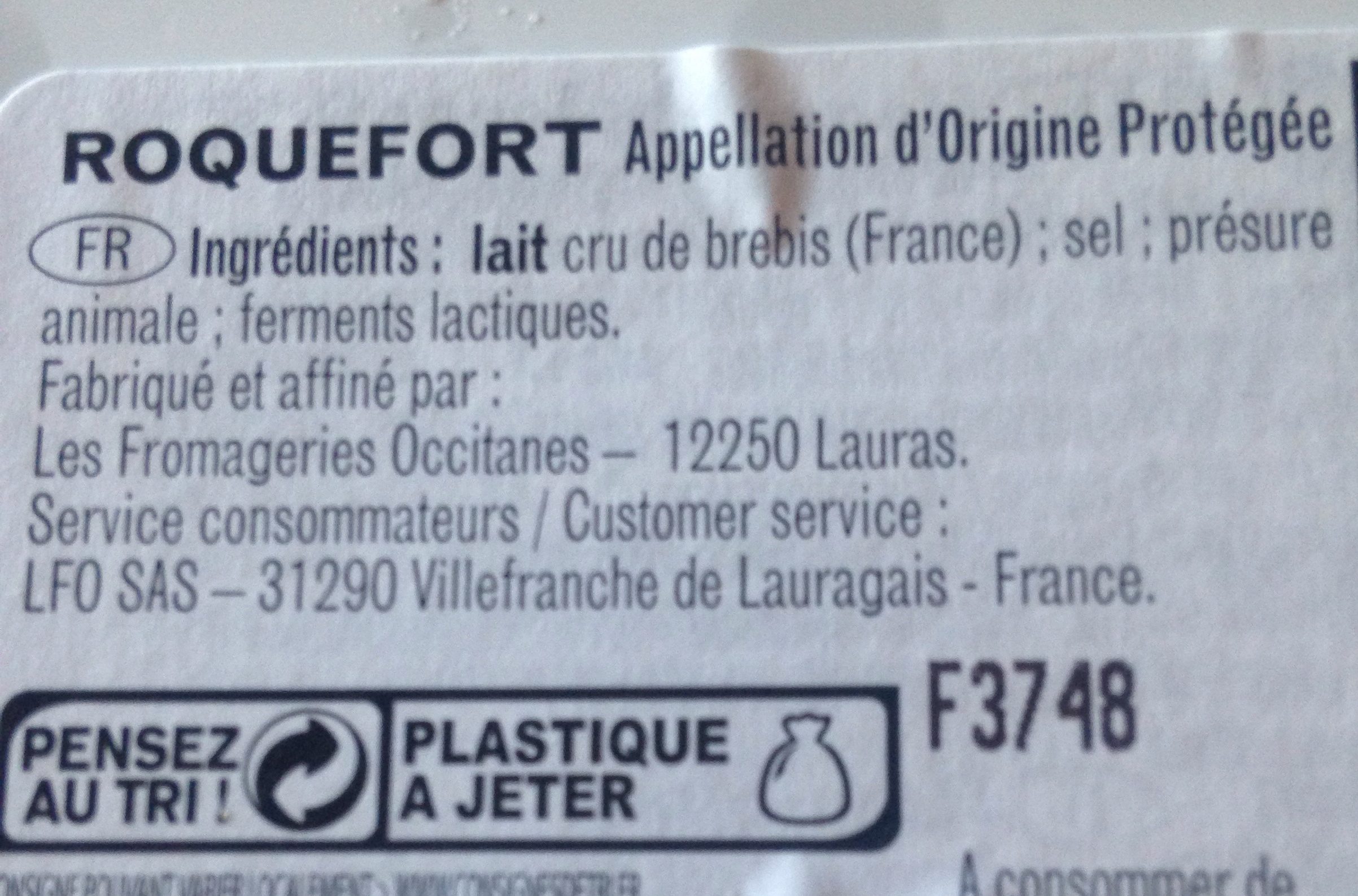 Roquefort Portion - Ingredients - fr