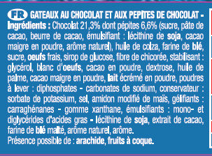 Brossard - mini brownie choco pepites - Ingredients - fr