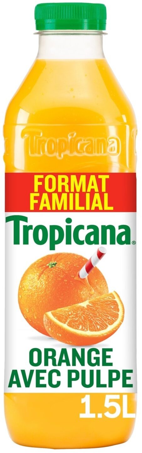 Tropicana 100% oranges pressées avec pulpe format familial 1,5 L - Product - fr