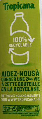 Tropicana 100% oranges pressées sans pulpe 1 L - Recycling instructions and/or packaging information