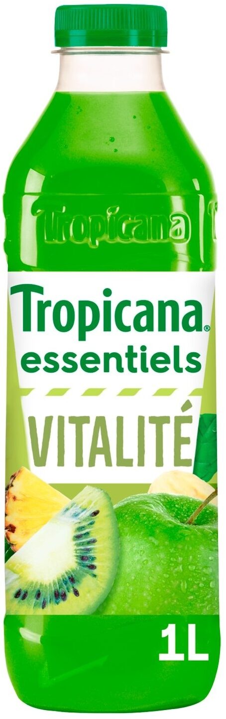 Tropicana Essentiels Vitalité pomme, banane, kiwi, ananas, épinard vitamine C & magnésium 1 L - Product - fr