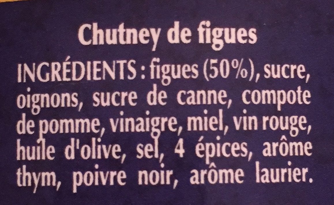 Chutney de figues - Ingredients - fr