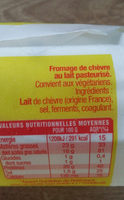 Fromage de chèvre - Ingredients - fr