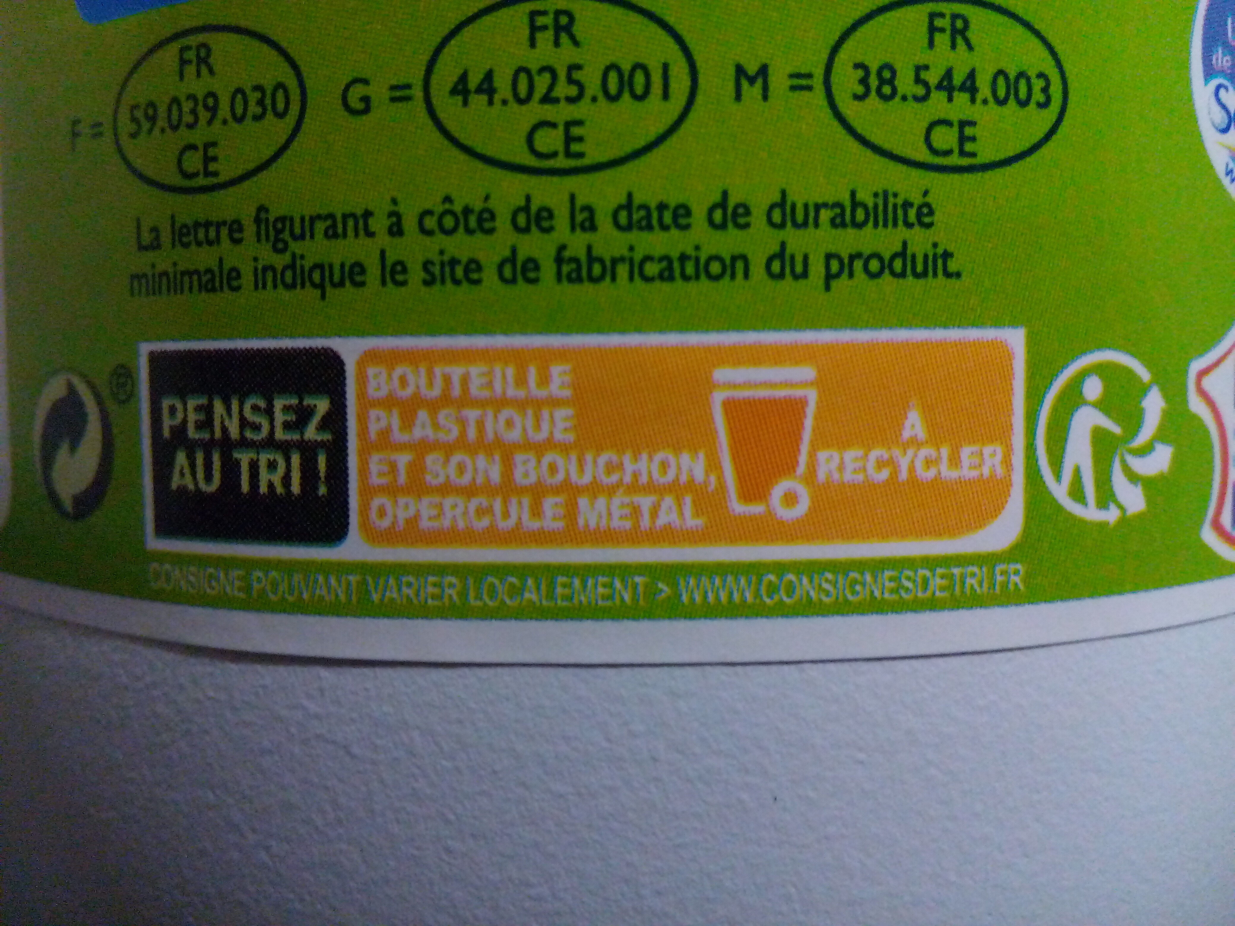 GrandLait - Demi-écrémé - Recycling instructions and/or packaging information - fr