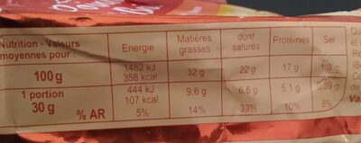 Pointe de Brie - Nutrition facts - fr