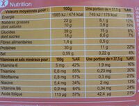 Hyperprotein a l'orange - Nutrition facts - fr