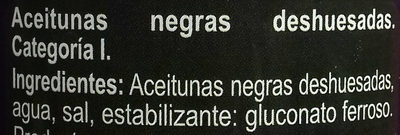 Aceituna negras s/h - Ingredients - es