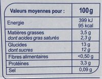 Crémeux FRAMBOISE PECHE FRAISE ABRICOT - Nutrition facts - fr