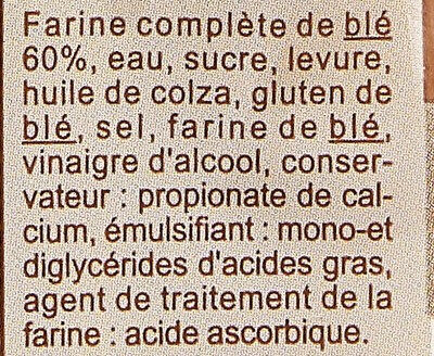 Spécial mie Complet - Ingredients - fr