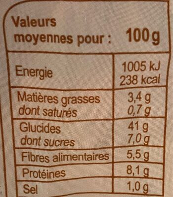 Spécial mie Complet - Nutrition facts - fr