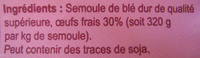 Pâtes d'Alsace Nids 5 mm (7 œufs frais) - Ingredients - fr