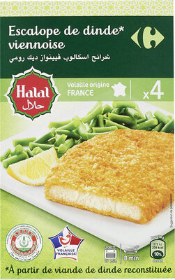 Escalope de dinde* viennoise halal * à partir de viande de dinde reconstituée - Product - fr
