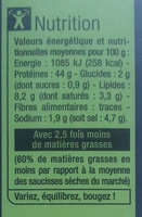 Spécialité de saucisse sèche - Nutrition facts - fr
