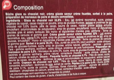 Poire - Chocolat - Ingredients - fr