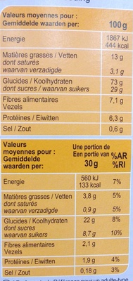 Crocks choco - Nutrition facts - fr