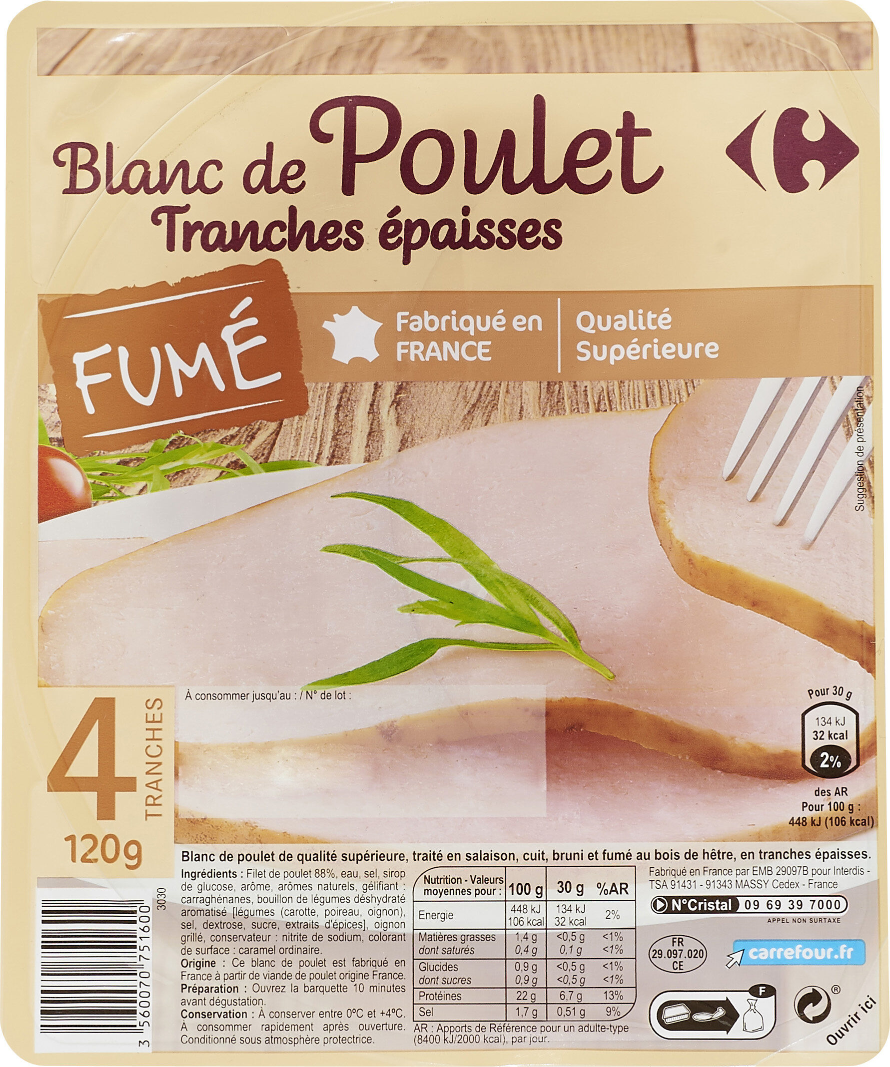 Filet de Poulet Fumé - Product - fr