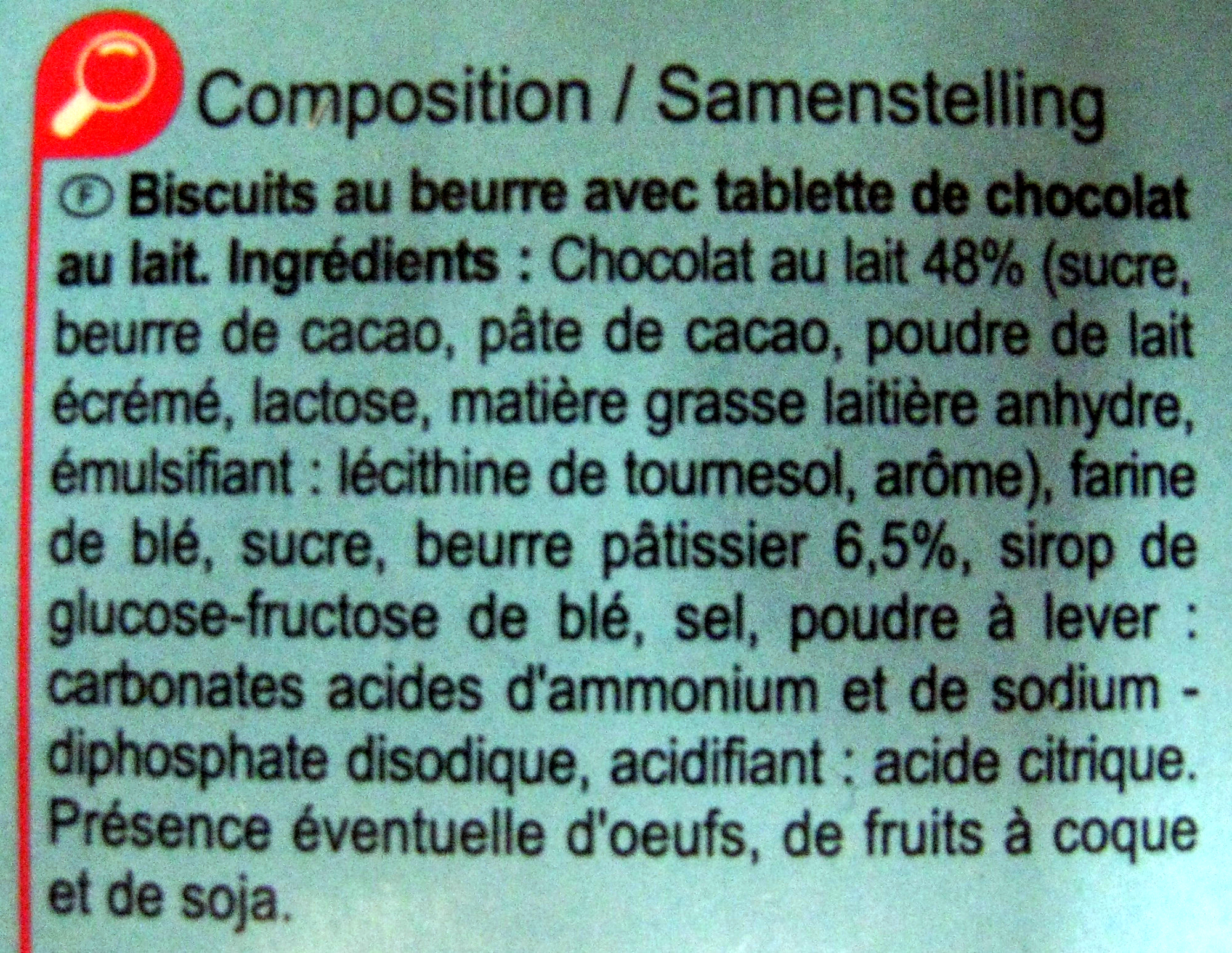 Les Tablettes AU CHOCOLAT AU LAIT - Ingredients - fr