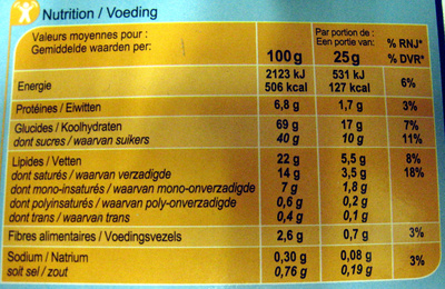 Les Tablettes AU CHOCOLAT AU LAIT - Nutrition facts - fr