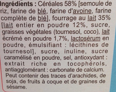 CROCKS Lait - Ingredients - fr