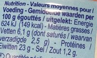 Thon blanc au naturel - Nutrition facts - fr