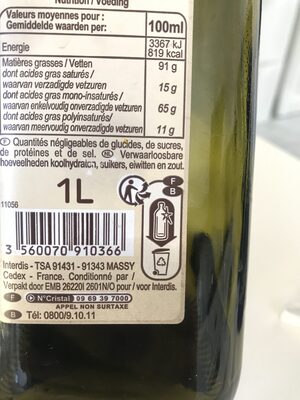 Huile d'olive vierge extra - Recycling instructions and/or packaging information - fr