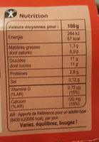 MINI YAB saveur fraise - Nutrition facts - fr