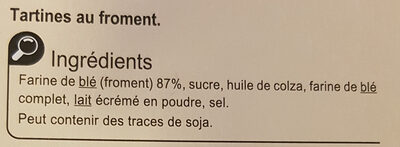 Tartine au froment - Ingredients - fr