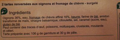 Tartes tatin oignon chèvre - Ingredients - fr