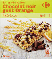 Barres céréalières chocolat noir goût orange - Product - fr