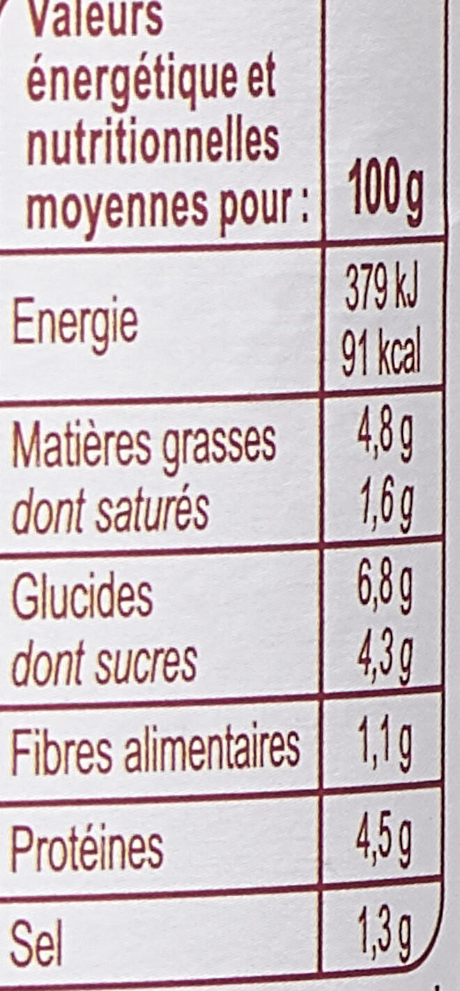 Bolognaise + de viande - Nutrition facts - fr