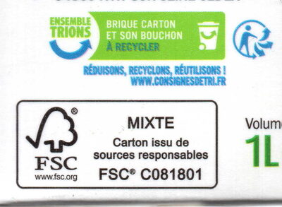 Pur jus de raisin - Recycling instructions and/or packaging information - fr