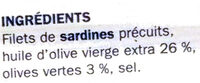 Filets de sardines à l'huile d'olive vierge extra - Ingredients - fr