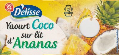Yaourts gourmands au lait entier coco sur lit d'ananas - Product - fr