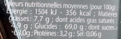 Guimauve Fantaisie - Nutrition facts - fr