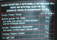 Auvernou Chorizo Sticks Pikant - Nutrition facts - fr
