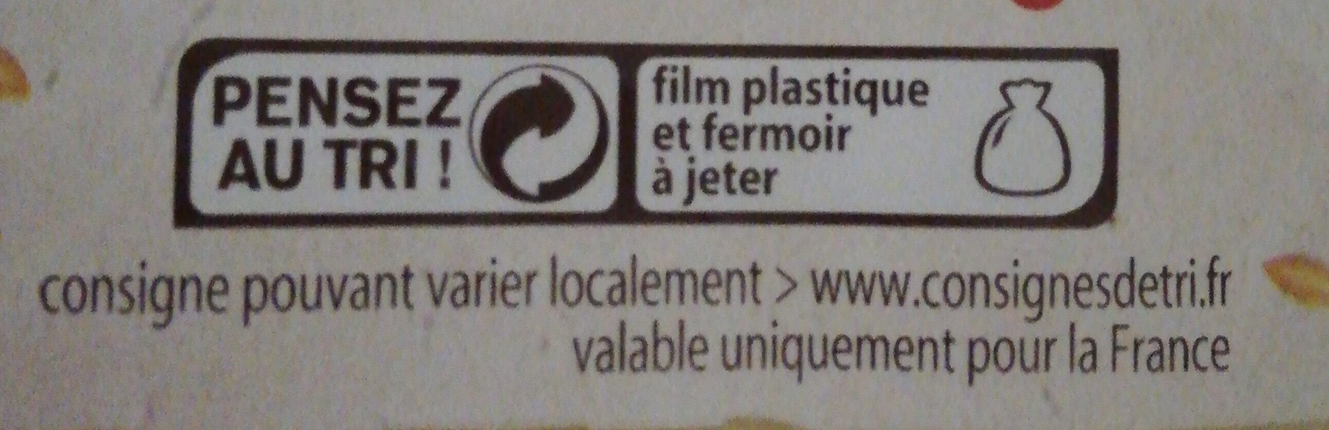 La Gâche Tranchée au Beurre Frais et à la Crème Fraîche - Recycling instructions and/or packaging information - fr