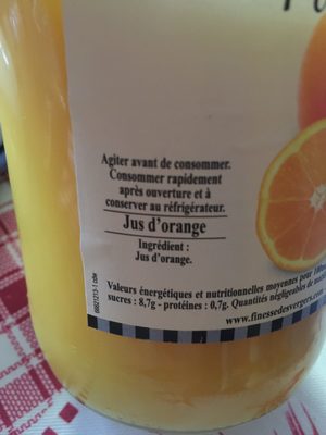 Pur jus Orange - Ingredients
