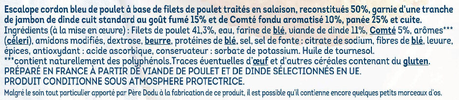 Escalope Cordon Bleu au Comté fondu - Ingredients - fr