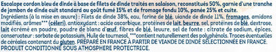 L'authentique escalope cordon bleu de dinde 100% filets - Ingredients - fr