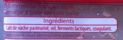 Emmental Râpé (29 % MG) - Ingredients - fr