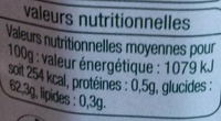Confiture extra de cerise griotte - Nutrition facts - fr