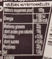 Auchan Terroir Brie De Meaux Au Lait Cru Aop - Nutrition facts - fr