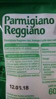 Parmigiano Reggiano rapé - Ingredients - fr